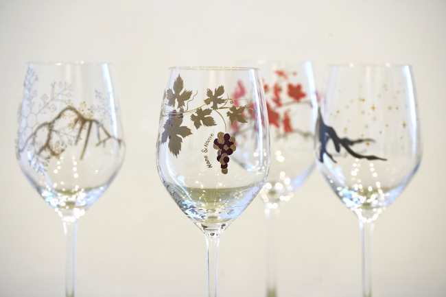木曽漆器の限定ワイングラス