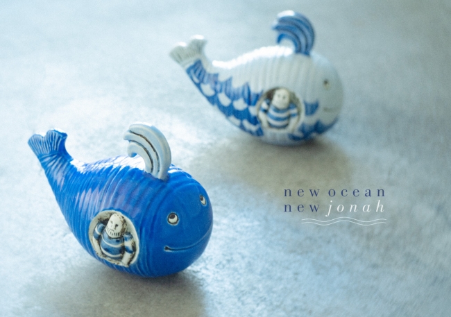 スウェーデン陶芸家リサ・ラーソンの「波の上のヨナ」「青い海のヨナ ...