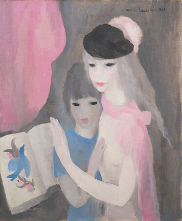 マリー・ローランサン《二人の少女》1923 年、石橋財団アーティゾン美術館
