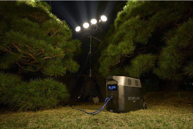 EcoFlow DELTA Proで4灯に電力を供給