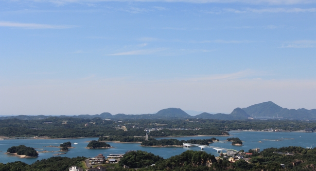 千厳山より眺める天草五橋