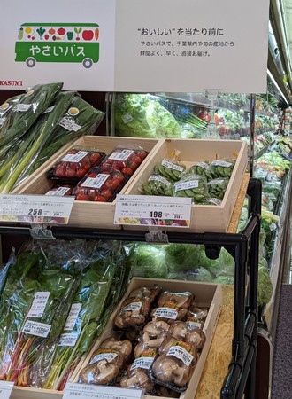 「カスミ フードスクエア千葉みなと店」で販売される市内農産品