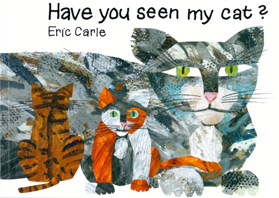 ▲教材活用する絵本「Have you seen my cat 」 文・絵：Eric Carle（エリック・カール）