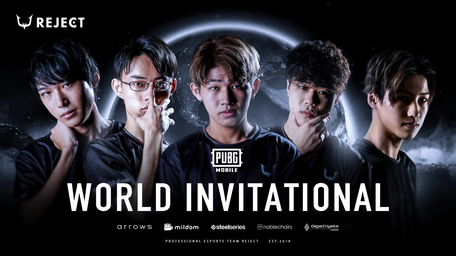 プロeスポーツチームREJECTのPUBG MOBILE部門、日本代表として「PUBG MOBILE WORLD INVITATIONAL」に出場！