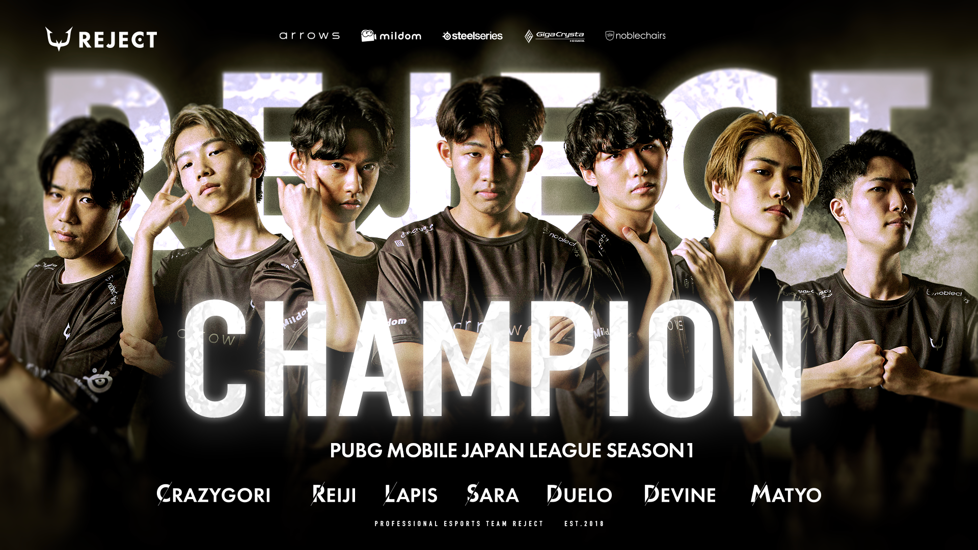 プロeスポーツチームrejectのpubg Mobile部門 X Moment主催 Pubg Mobile Japan League Season１ を制し 世界大会への出場権獲得 株式会社rejectのプレスリリース