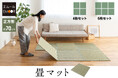 敷くだけですぐ和室。天然い草を使ったセパレートタイプの畳マットが新登場！用途や間取りに合わせて自由にレイアウト。手軽に"和の空間"を生活に取り入れることができます。