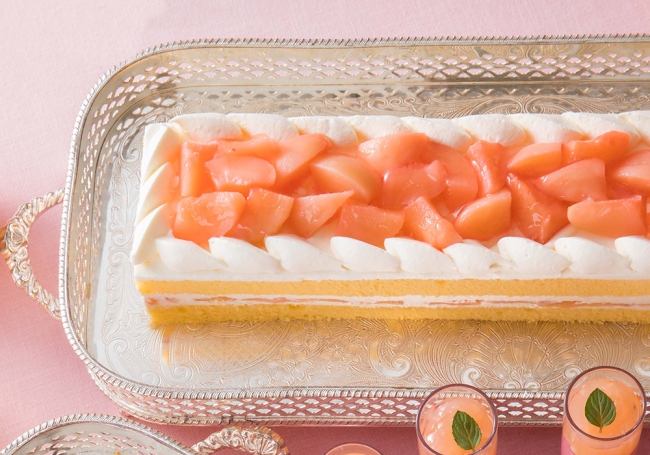 桃のショートケーキ　イメージ