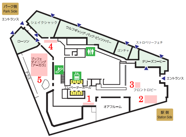 ▲館内案内図