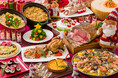 大阪でサンタ寿司やトナカイハンバーグを楽しむクリスマス！目の前で仕上げる濃厚パスタやツリー型サラダも登場する限定ブッフェを11月9日より開催！