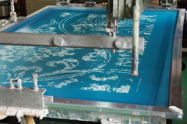 制作風景 シルクスクリーン印刷機