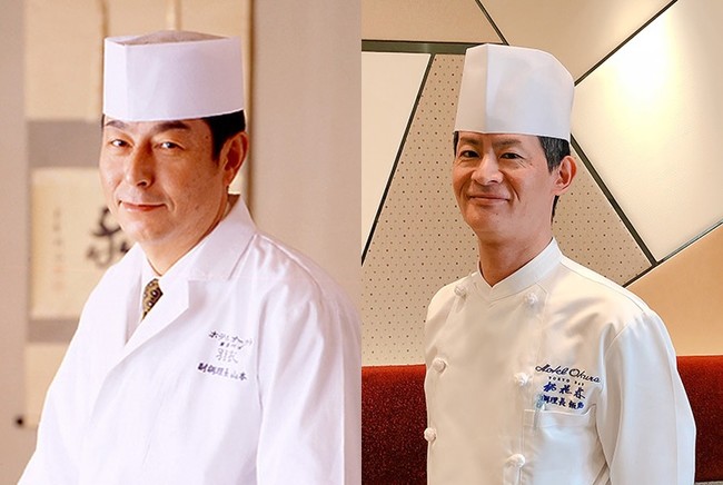 左：和食レストラン 羽衣 料理長　山本 昇　　右：中国レストラン 桃花林 料理長　飯島 孝文