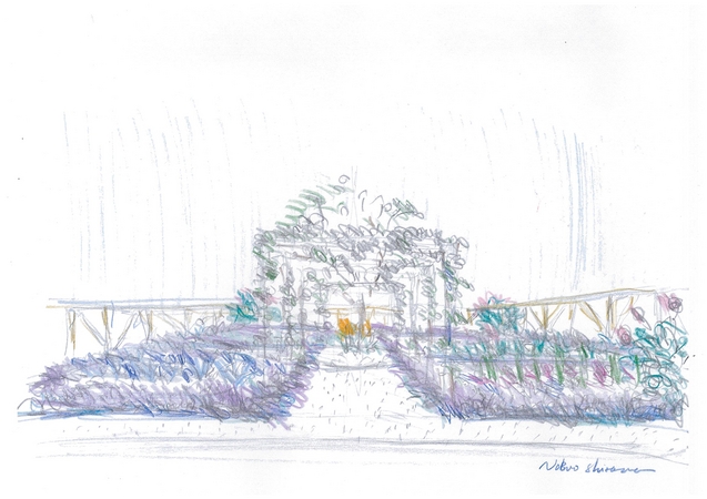 本年のみどころ【イタリア庭園スケッチ：今後大注目のオルト ジャルディーノ（家庭菜園）を再現】