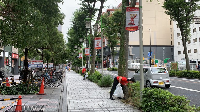 小杉北一番街でのごみ拾い活動