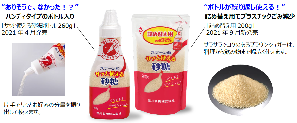 片手で使えるボトル入り砂糖に 減プラにつながる 詰め替え用 新発売 Dm三井製糖株式会社のプレスリリース