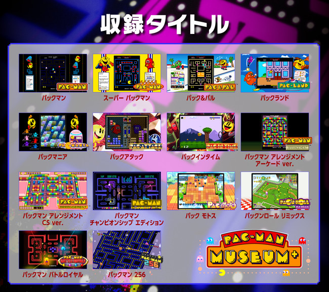 家庭用ゲーム「PAC-MAN MUSEUM+」本日発売！発売を記念してドット絵を