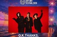 O.K.THANKS.、白浜町「SKY ART FESTIVAL 2026」に出演決定。白浜中学校有志ダンスチーム6名との共創ステージで、白良浜に真夏の合図を鳴らす