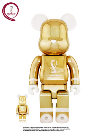 BE@RBRICK - FIFA WORLD CUP QATAR 2022 (TM) OLP GOLD 100% & 400%