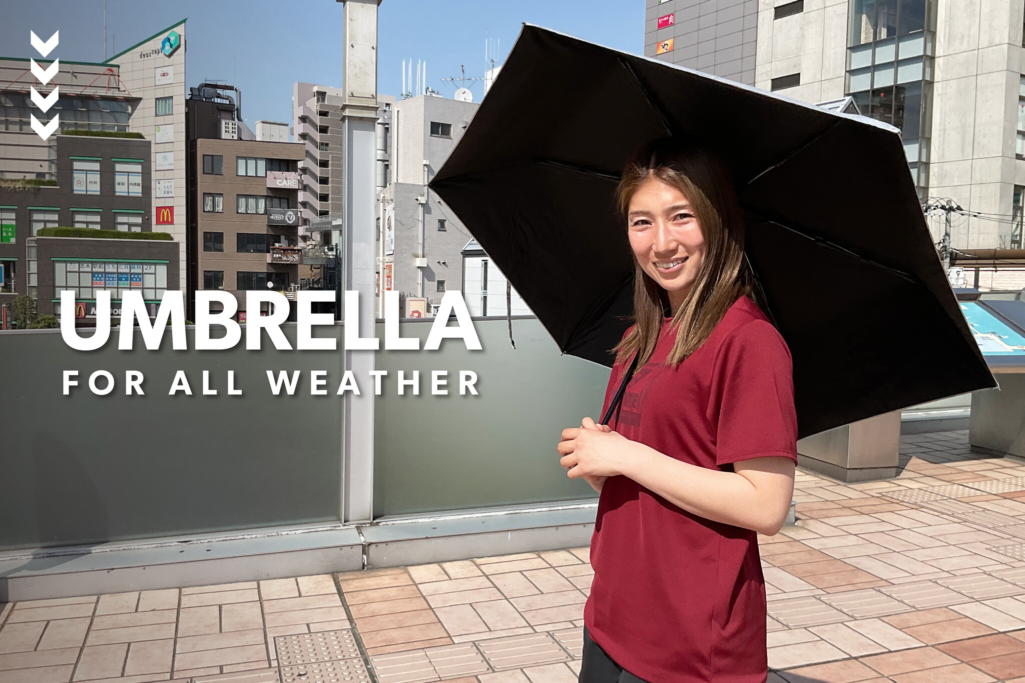 ヒュンメル折り畳み日傘で日常的に日焼け＆熱中症対策を｜株式