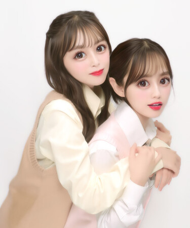 撮影者同士の仲の良さが際立つ『apimy』のプリ画・動画・シール仕上がりイメージ 撮影者同士の仲の良さが際立つ『apimy』のプリ画・動画・シール仕上がりイメージ