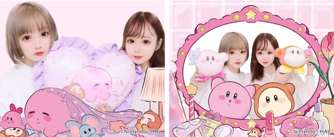 現在プライズで展開中のクッションやぬいぐるみを持って撮影すれば 「Kirby×Dr.MORICKY」の“ふんわりかわいい”世界観をより楽しめる！