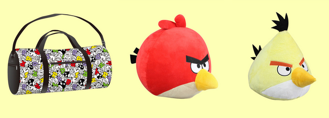 Angry Birds（アングリーバード）」のクレーンゲーム景品、Ｔシャツや