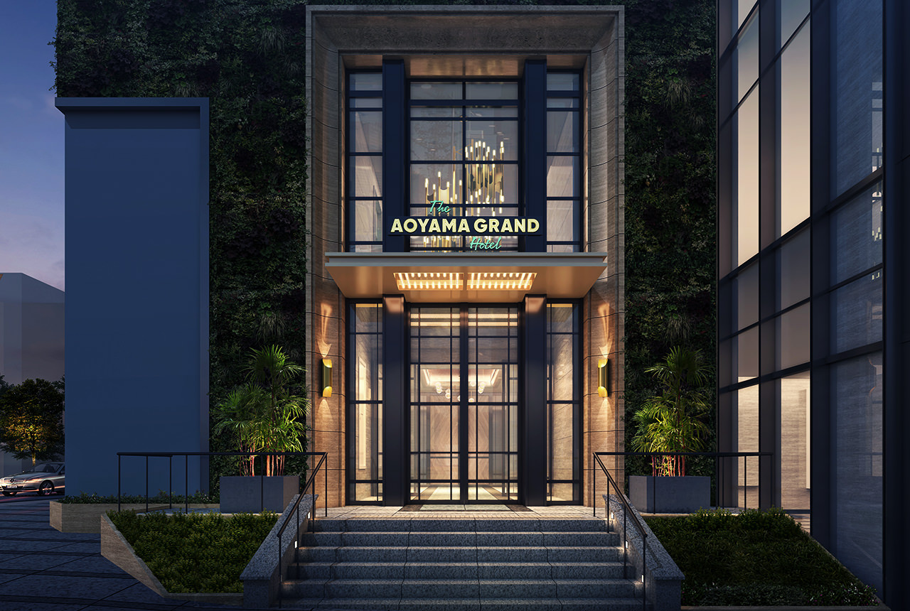 旧ベルコモンズ跡地にて2020年7月開業予定の『THE AOYAMA GRAND HOTEL 』が宿泊予約を開始。