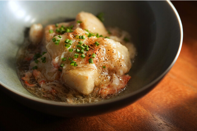 加賀丸芋の唐揚げ蟹あんかけ