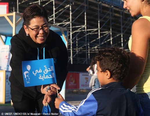 UNICEFレバノン事務所代表　杢尾雪絵氏。(C) UNICEF_UNI343168_al Mussawir Ramzi Haidar