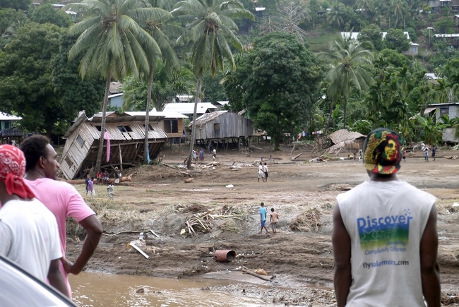 ソロモン諸島では、洪水による甚大な被害が出ている。©UNICEF Pacific/2014 