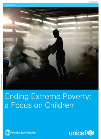 「極度の貧困を撲滅する：子ども中心に　(Ending Extreme Poverty：A Focus on Children)」表紙