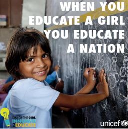 「女の子を教育することは、国を教育すること」　　(c)UNICEF