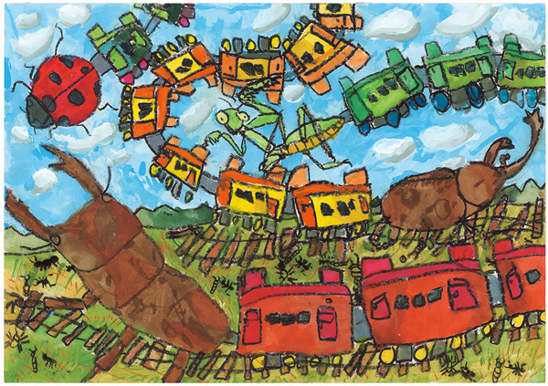 ぼくとわたしの阪神電車 絵画コンクール結果発表 大賞に輝いたのは小学2年生の箕輪 条一 みのわ じょういち さん 阪神電気鉄道株式会社のプレスリリース