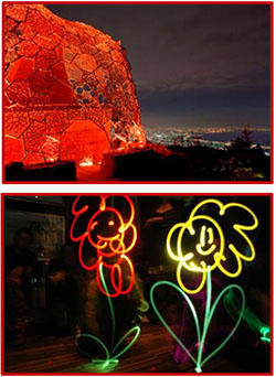 （上）「Lightscape in Rokko　～Autumn Version～」（下）「PIKAPIKA2007（トーチカ）」