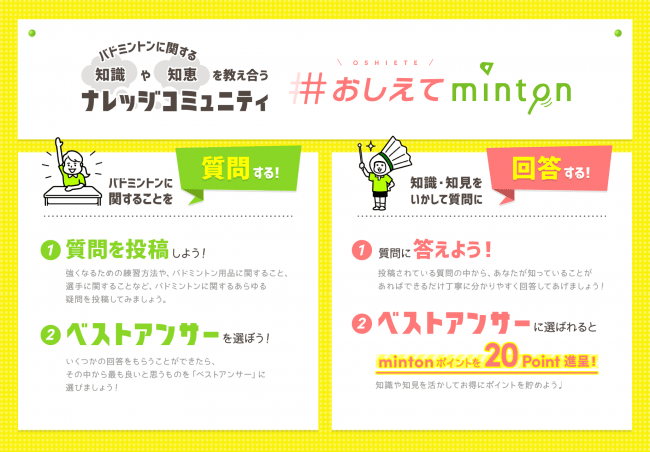 おしえてminton（ミントン）』を開始 - CNET Japan