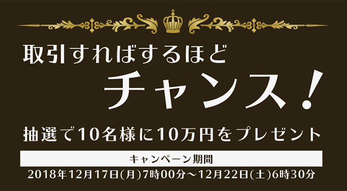 取引すればするほどチャンス 10名さまに各10万円 総額100万円 プレゼントキャンペーン Sbi Fxトレード株式会社のプレスリリース