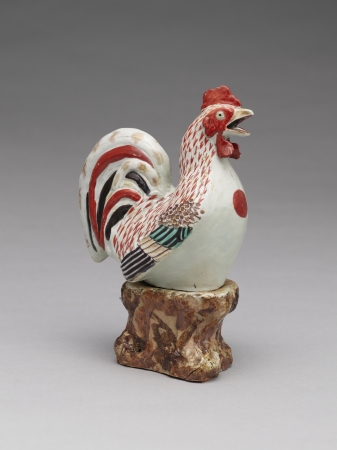 色絵鶏形置物 伊万里(有田) 江戸時代・18世紀 九州国立博物館