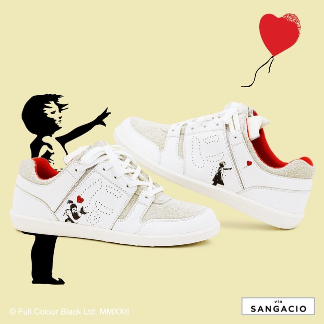 via SANGACIO×BRANDALISED バンクシーコラボスニーカー | www