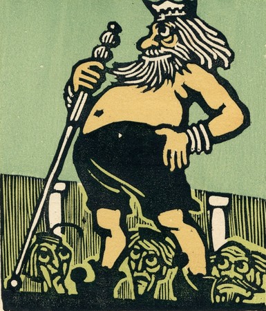滝平二郎『裸の王様』より、1951年、木版・謄写版、352×253mm、当館蔵　(C)JIRO TAKIDAIRA OFFICE Inc. 