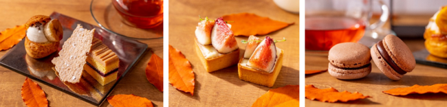 シュー・バナーヌ & カシスマロン / タルトフィグ / マカロンショコラ シュー・バナーヌ & カシスマロン / タルトフィグ / マカロンショコラ