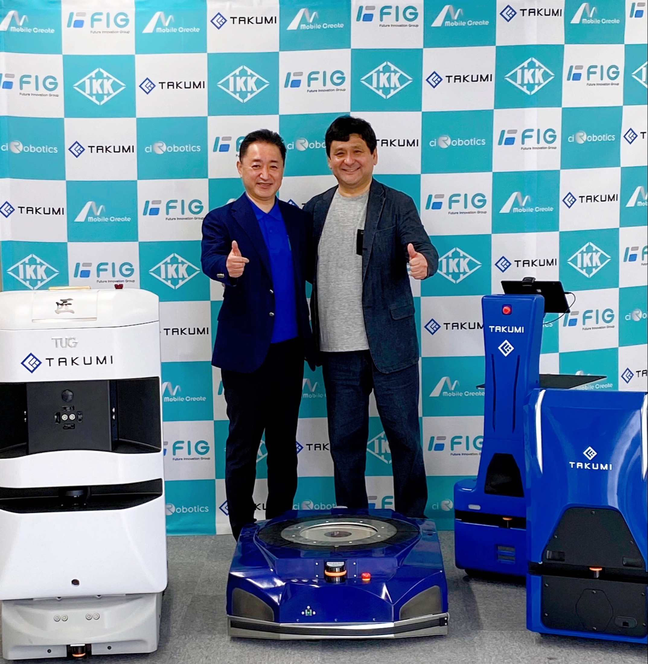 純国産自律搬送ロボットメーカーのTAKUMI、FIG株式会社と資本業務提携