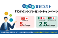 「らくつむ買付コストFXポイントプレゼントキャンペーン」実施!