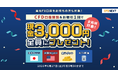 「CFD口座開設＆お取引1回でもれなく3,000円プレゼント！キャンペーン」実施！