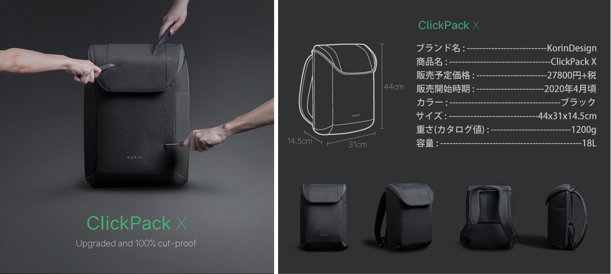 すべての機能を'隠した'機能性バッグの最新作ClickPack XとClick Sling