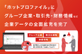 「ホットプロファイル」にグループ企業・取引先・財務情報など企業データベースの全面拡充を完了