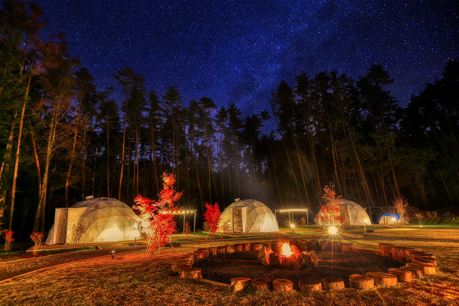 21年12月オープン 富士山麓 星降る森 でのリトリートグランピング Hoshifull Dome Fuji ブッキングリゾートのプレスリリース