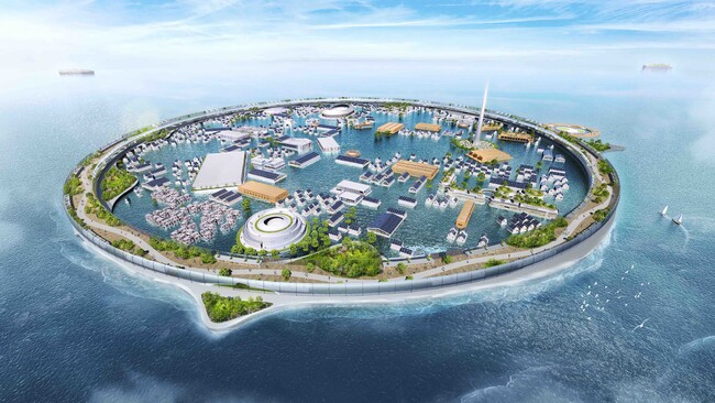 西の大関：「Dogen City」気候変動に適応する持続可能な海上都市