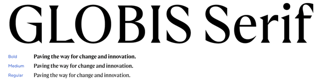 オリジナル書体「GLOBIS Serif」
