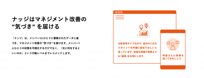 新機能 マネージャー 育成を通じて パーソナライズド マネジメント の実現を目指す Himanager が 日本初のマネジメントレコメンド機能 ナッジ をリリース ハイ マネージャー株式会社のプレスリリース