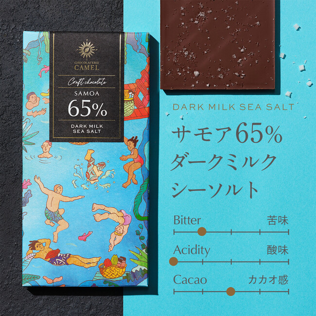 ショコラトリーキャメル サモア65%ダークミルクシーソルト