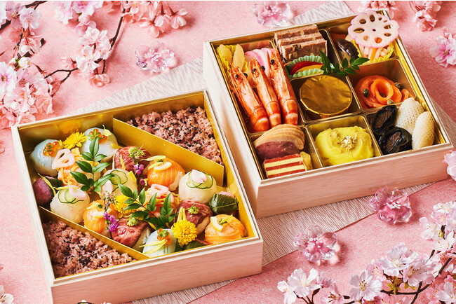 食卓を彩る華やかなひな祭りセットは、お祝いに相応しいホテル特製のメニューラインナップ 食卓を彩る華やかなひな祭りセットは、お祝いに相応しいホテル特製のメニューラインナップ